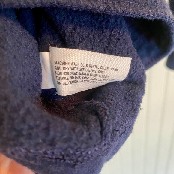 Gap Kids Sweater, Hudson Hockey, Navy with White Logos, Quarter Zip, Size XL. - Picture 9 of 12